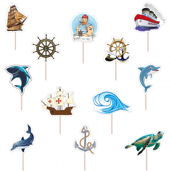 Set figurine tort/brioșe Nautica [1]