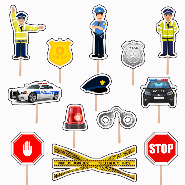 Set figurine tort/brioșe Poliția [1]