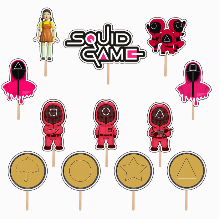 Set figurine tort/brioșe Squid Game [1]