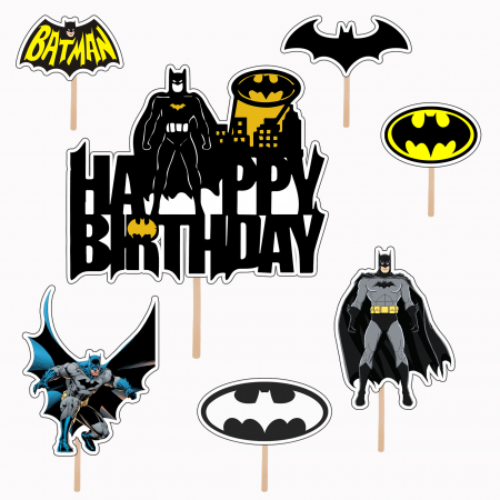 Seturi Toppere Tort - Set figurine tort/brioșe Batman