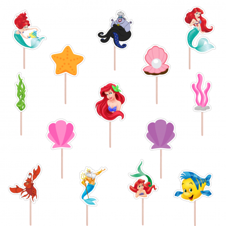 Seturi Toppere Tort - Set figurine tort/briose Ariel
