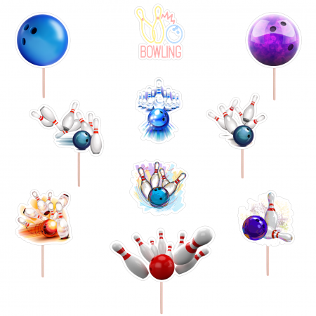 Seturi Toppere Tort - Set figurine tort/briose Bowling