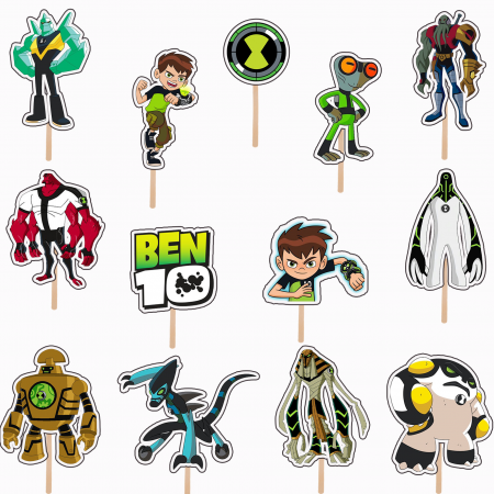 Seturi Toppere Tort - Set figurine tort/brioșe Ben 10