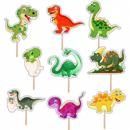 Seturi Toppere Tort - Set figurine tort/brioșe Dinozauri