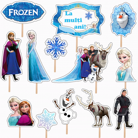 Seturi Toppere Tort - Set figurine tort/brioșe Frozen
