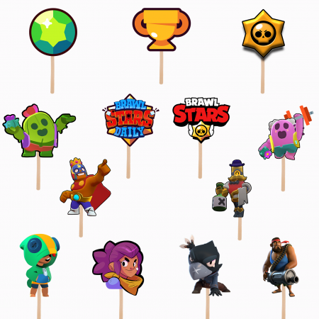 Seturi Toppere Tort - Set figurine tort/brioșe Brawl Stars