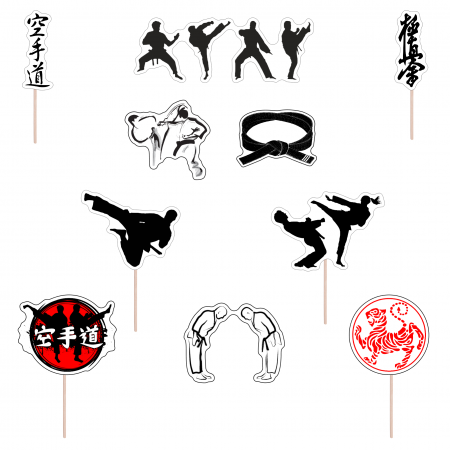 Seturi Toppere Tort - Set figurine tort/brioșe Karate