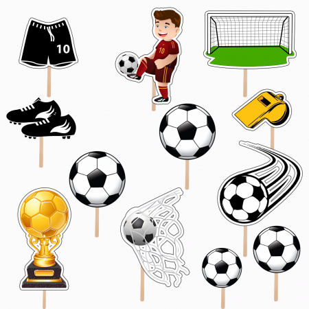 Seturi Toppere Tort - Set figurine tort/brioșe Fotbal