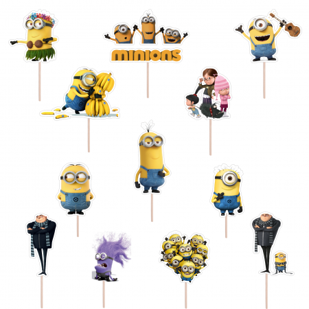 Seturi Toppere Tort - Set figurine tort/brioșe Minions