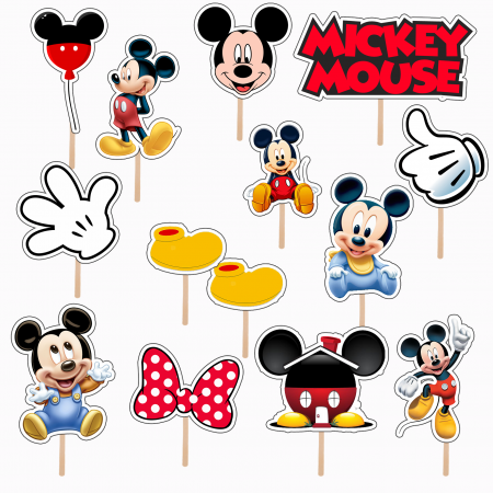 Seturi Toppere Tort - Set figurine tort/brioșe Mickey Mouse