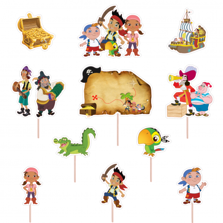 Seturi Toppere Tort - Set figurine tort/briose Pirati