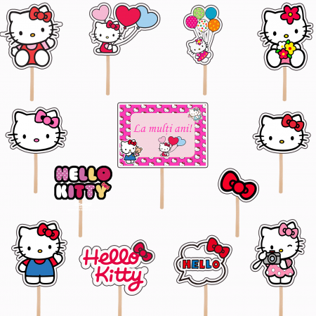 Seturi Toppere Tort - Set figurine tort/brioșe Hello Kitty