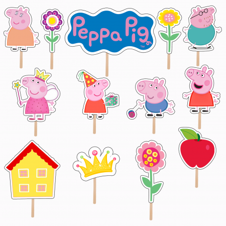 Seturi Toppere Tort - Set figurine tort/brioșe Purcelușa Peppa