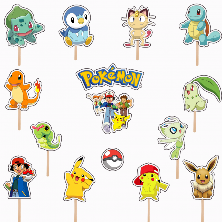 Seturi Toppere Tort - Set figurine tort/brioșe Pokemon