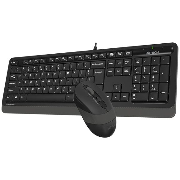 A4TECH Fstyler F1010 Grey – Kit tastatură 104 taste + mouse 1600 DPI, USB [3]