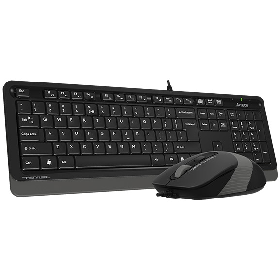 A4TECH Fstyler F1010 Grey – Kit tastatură 104 taste + mouse 1600 DPI, USB [4]