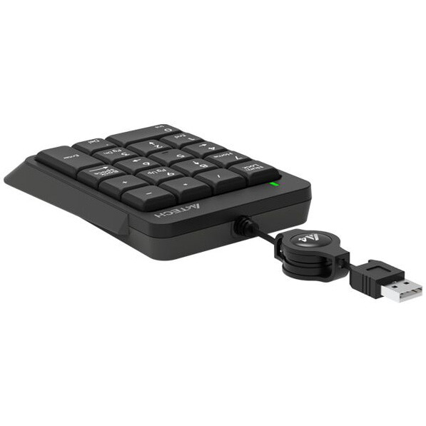 A4TECH Fstyler FK‑13‑GR – Tastatură numerică 18 taste, USB, cablu retractabil [5]