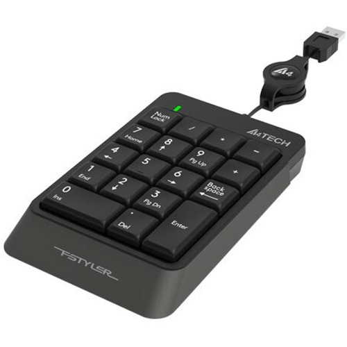 A4TECH Fstyler FK‑13‑GR – Tastatură numerică 18 taste, USB, cablu retractabil [3]