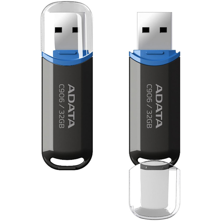 ADATA AC906 32GB – USB 2.0, cu capac, plastic negru – AC906‑32G‑RBK [2]