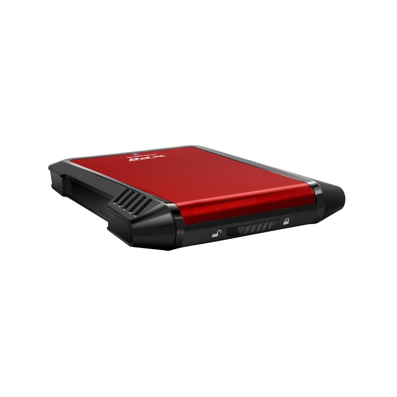 ADATA EX500 – Rack extern 2.5", SATA, USB 3.1 Gen2 Type‑C, negru cu roșu [4]