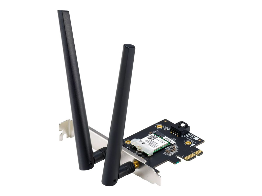 ASUS PCE‑AX1800 – WiFi 6 AX1800 + Bluetooth 5.2, PCIe x1 [4]