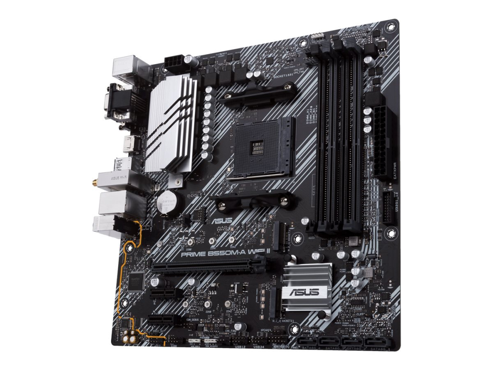 ASUS PRIME B550M‑A WIFI II – AM4, DDR4 4866 OC, mATX, HDMI/DVI/VGA, Wi‑Fi 6 [6]