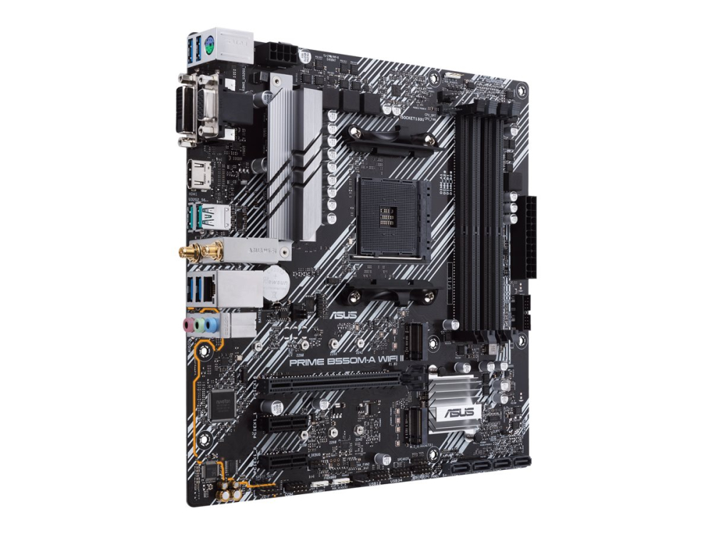 ASUS PRIME B550M‑A WIFI II – AM4, DDR4 4866 OC, mATX, HDMI/DVI/VGA, Wi‑Fi 6 [3]
