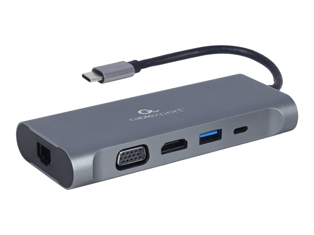 Gembird A-CM-COMBO7-01, Adaptor USB-C 7‑în‑1, HDMI, VGA, PD 100W [3]