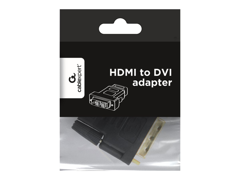 Gembird A‑HDMI‑DVI‑2 – Adaptor HDMI F → DVI‑D M (18+1), gold‑plated [4]
