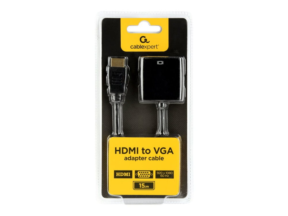 Gembird A‑HDMI‑VGA‑04 – Adaptor HDMI → VGA, 1920×1200, negru [3]