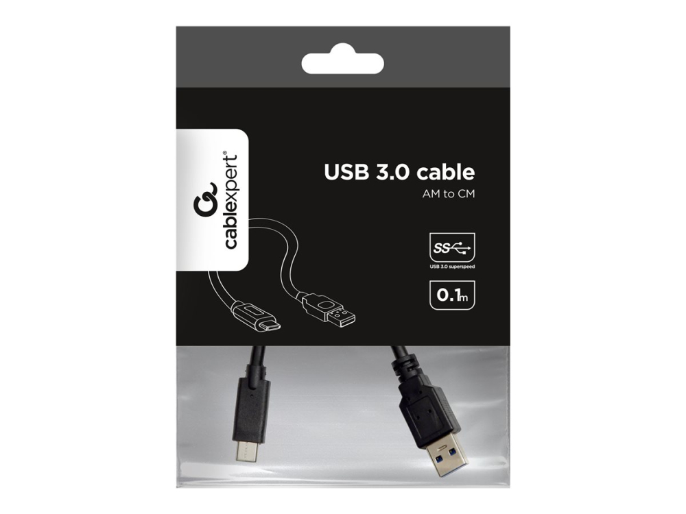 Cablu Gembird USB 3.0 la USB‑C pentru Date și Încărcare 36W, 1m, Negru – CCP‑USB3‑AMCM‑1M [1]
