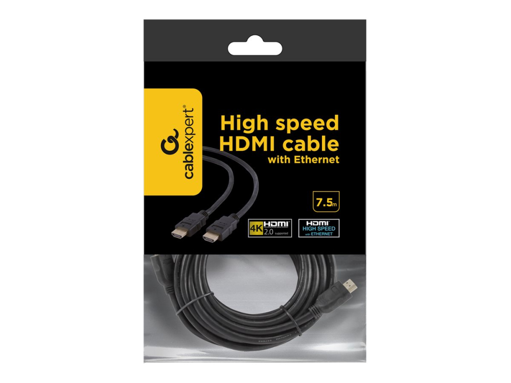 Gembird CC‑HDMI4‑7.5M – Cablu HDMI v2.0, 7.5m, gold‑plated, 4K [4]