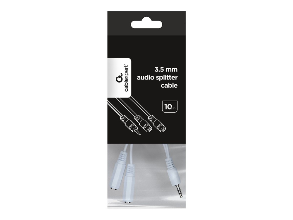 Gembird CCA‑415W – Splitter audio 3.5mm M → 2× F, 10 cm [3]
