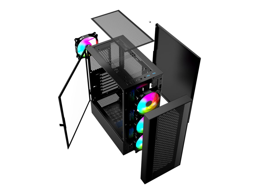 Gembird Fornax 4000 Carcasă PC ATX ARGB Negru [8]
