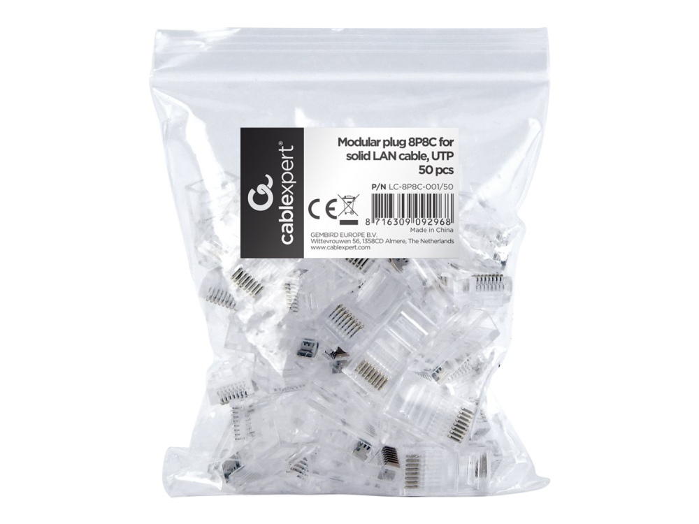 Gembird LC‑8P8C‑001/50 – Mufe RJ45 UTP CAT5, Set 50 buc. [2]