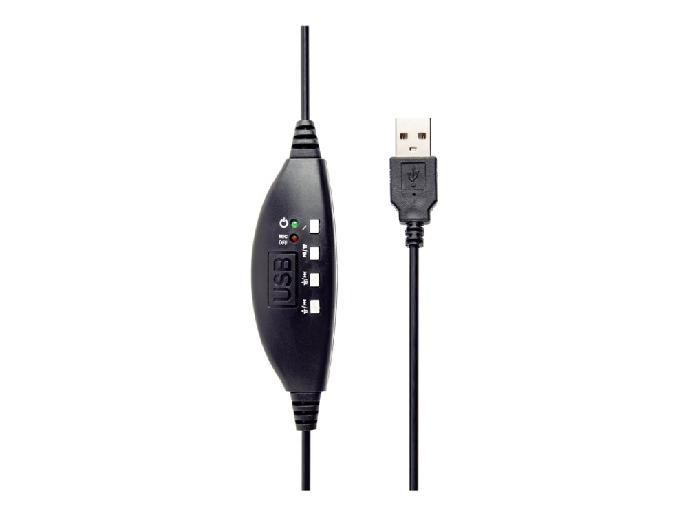Gembird MHS‑U‑001 – Căști USB Stereo cu Microfon Gooseneck, Black/Red [5]