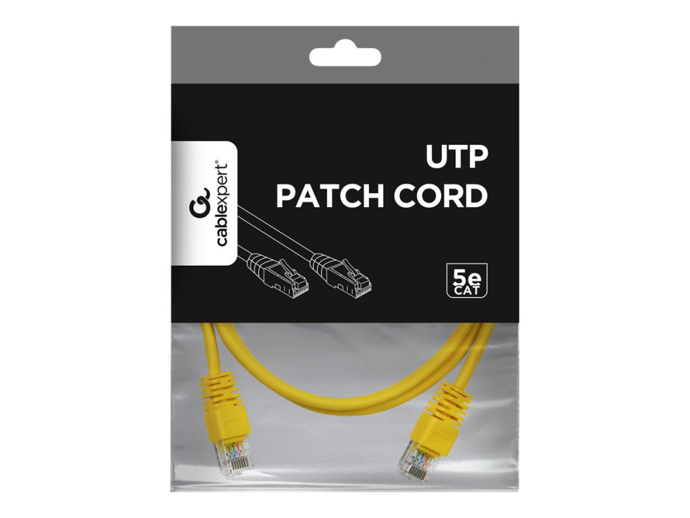 Gembird PP12‑1M/Y – Patchcord RJ45 Cat.5e UTP 1m Galben [2]