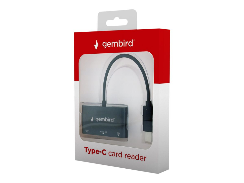 Gembird UHB‑CR3‑02 – Card Reader USB‑C + USB 2.0, SD/microSD, OTG [2]