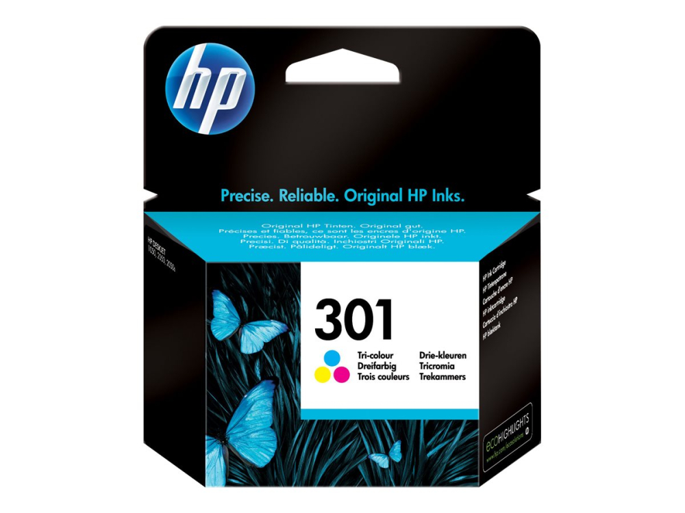 HP 301 Tri‑color CH562EEUUS – Cartuș Original, 150 pagini [1]