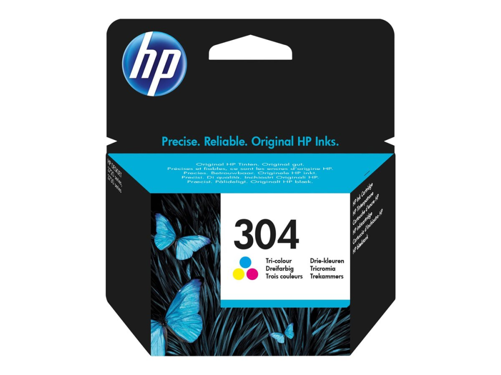 HP 304 Tri‑color – Cartuș Cerneală Original N9K05AE#UUS, 100 pagini [1]