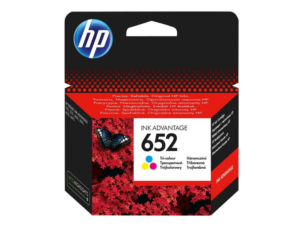 HP 652 Color – Cartuș Cerneală Original F6V24AE#BHK, 200 pagini [1]