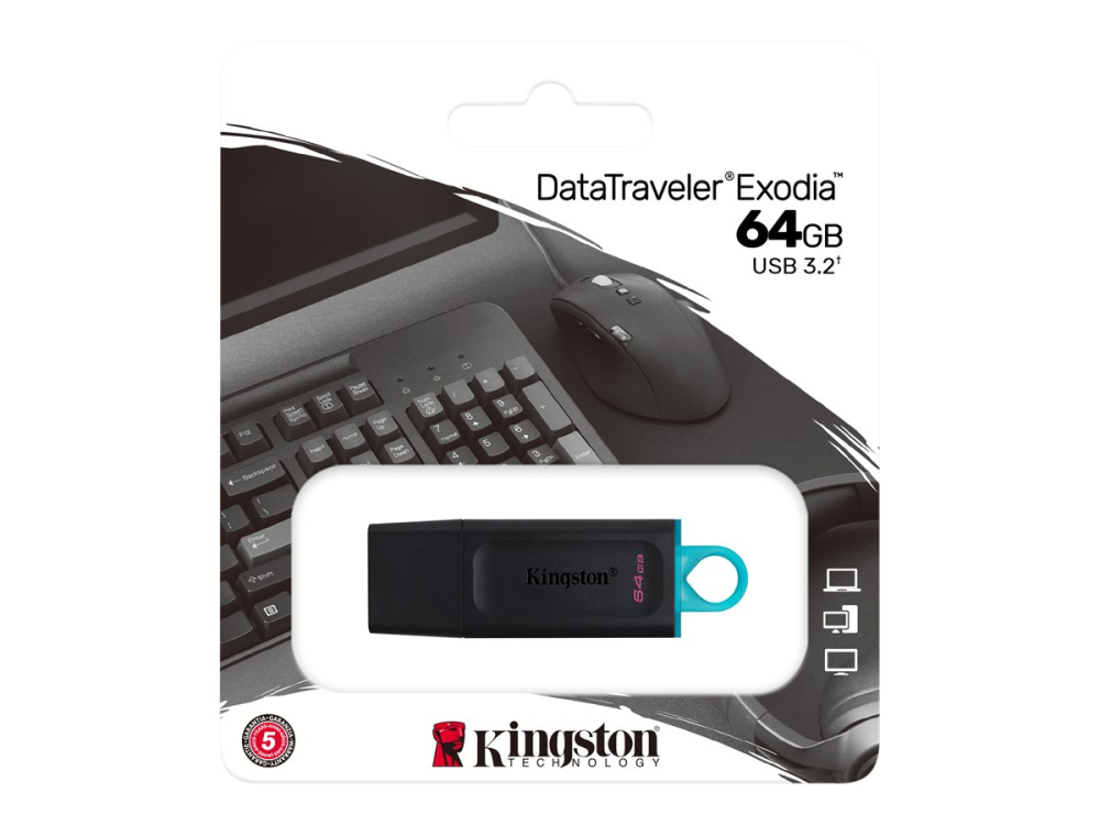Kingston DataTraveler Exodia 64GB USB 3.2 Black Teal [3]