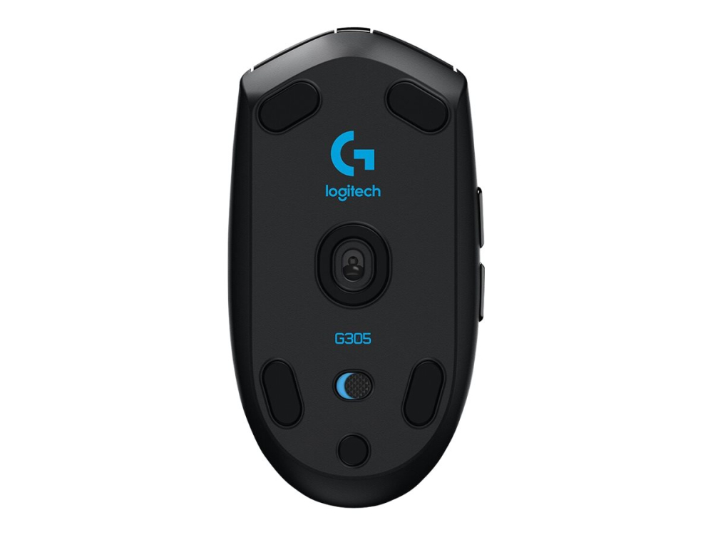 Logitech G305 LIGHTSPEED Wireless Gaming Mouse Black Front View [2]
