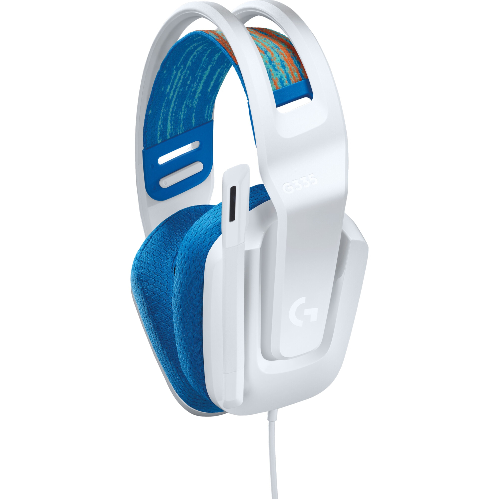 Logitech G335 White, Căști Gaming cu Fir, Jack 3.5 mm, Microfon Rabatabil [2]