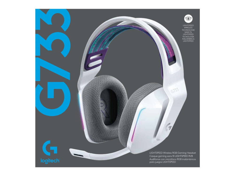 Logitech G733 LIGHTSPEED – Wireless RGB, DTS 2.0, 29h, White [2]