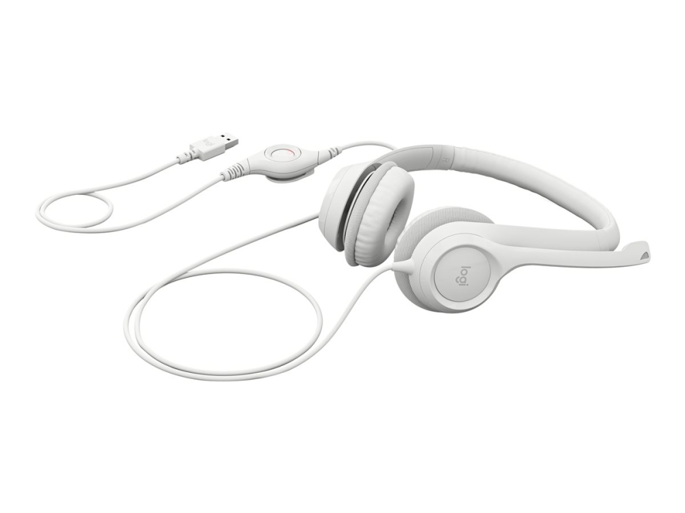 Logitech H390, Headset USB-A, On-Ear, Off-White [3]