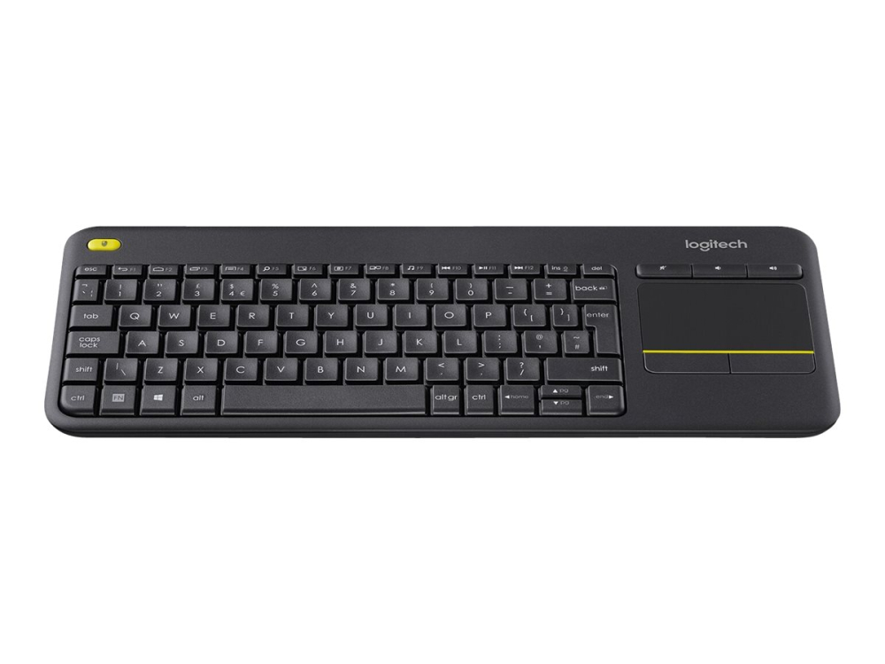Logitech K400 Plus – Tastatură Wireless cu Touchpad, US Intl, Black [2]