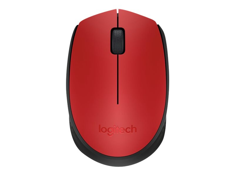 Logitech M171 – Mouse Wireless 2.4 GHz, Ambidextru, Black/Red [2]