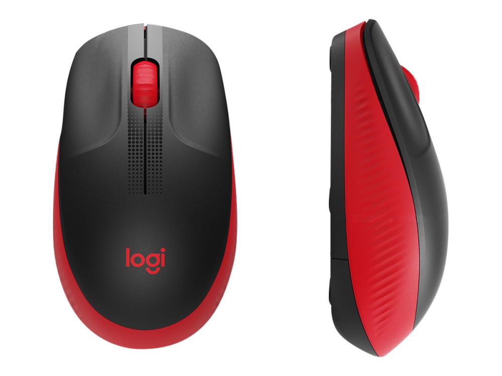 Logitech M190 Wireless Mouse – 1000 DPI, Full‑Size, Red [3]