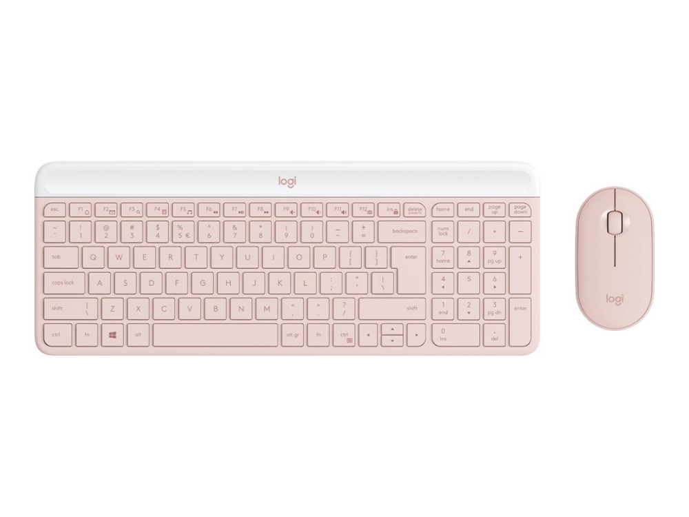 Logitech MK470 Slim Combo ROSE – Tastatură + Mouse Wireless 2.4 GHz, US Intl [4]